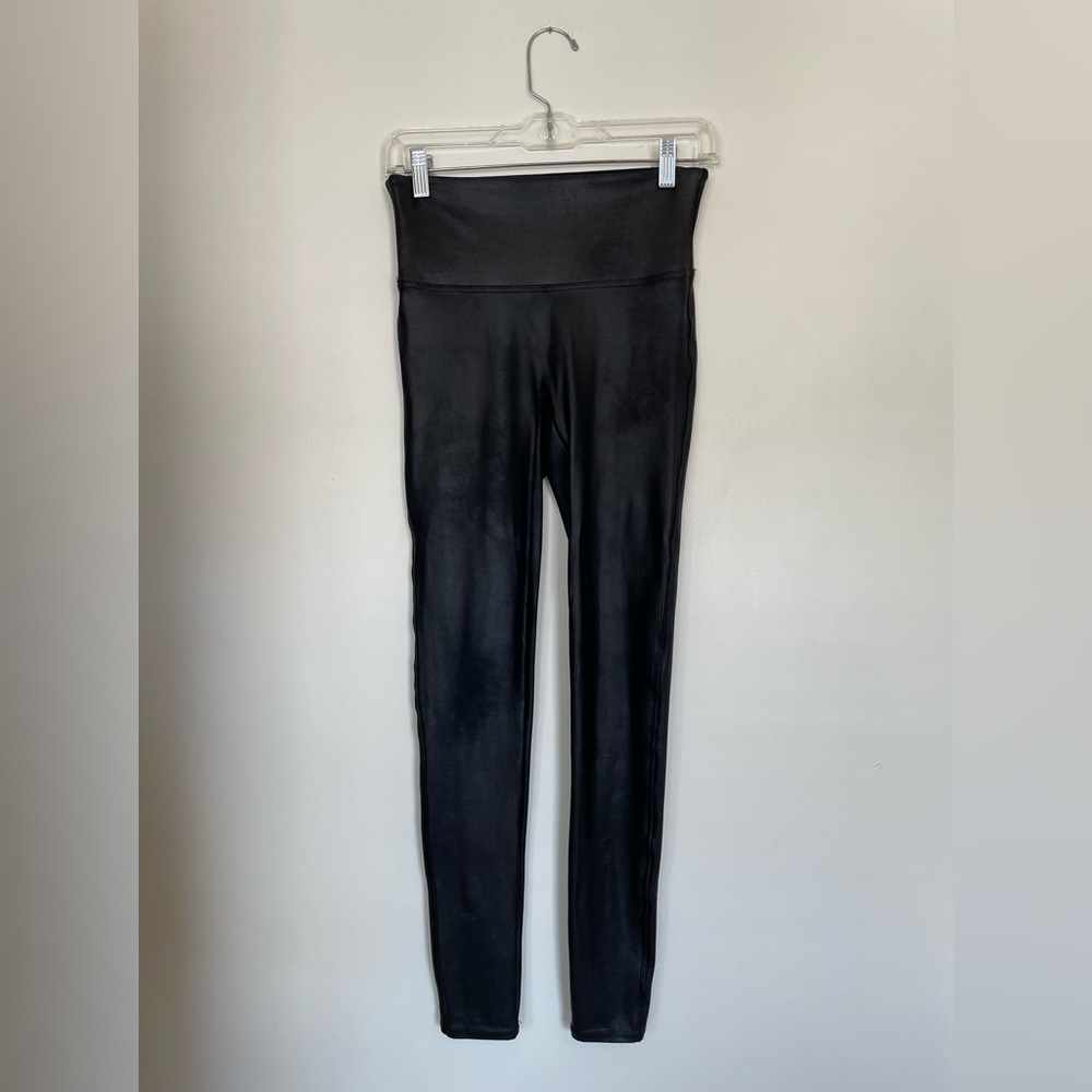 Spank Compression Leggings, Faux Leater